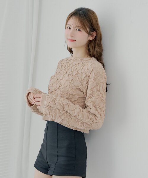 Chico（チコ）の「【SALON by Chico】前後2wayフロントリボン配色カーディガン（カーディガン/ボレロ・レディース・グレー/アイボリー/ブラック/ピンク・FREE）」の16枚目の写真