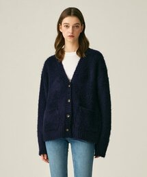 SOFT BRUSH WOOL CARDIGAN_NAVY