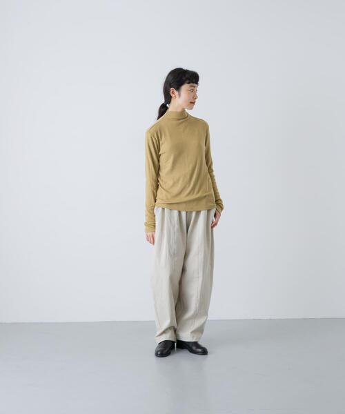 かぐれ（カグレ）の「ボトルネックソフトリブカットソー（Tシャツ/カットソー・レディース・ブラック/イエロー/ライトグレー・FREE）」の21枚目の写真