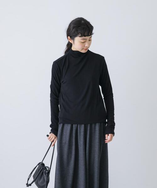 かぐれ（カグレ）の「ボトルネックソフトリブカットソー（Tシャツ/カットソー・レディース・ブラック/イエロー/ライトグレー・FREE）」の11枚目の写真