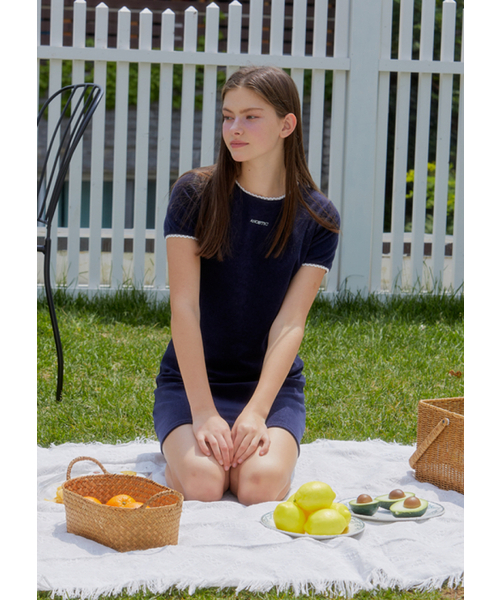 ANOETIC(アノエティック)の「LACE TERRY ONE-PIECE_NAVY(ワンピース・レディース・ネイビー・FREE)」の3枚目の写真