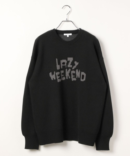 GLOBAL WORK（グローバルワーク）の「レタリングニット/AND YUA ANY/599699（ニット/セーター・キッズ・ブラック/グレイッシュベージュ・FREE）」の7枚目の写真