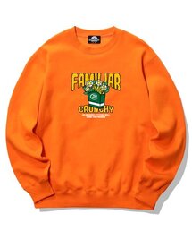 ファミリアークランチグラフィック クルーネック - オレンジ