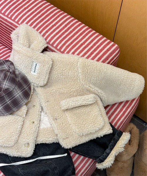 aimoha(アイモハ)の「【aimoha-KIDS-】キッズ ふわもこボリュームボアジャケット (AW)(ブルゾン・キッズ・イエロー/ライトベージュ・120/90/100/110/130)」の21枚目の写真