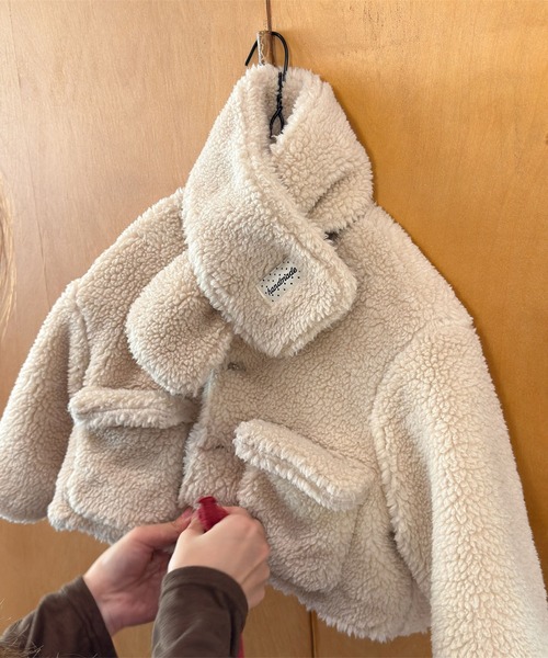 aimoha(アイモハ)の「【aimoha-KIDS-】キッズ ふわもこボリュームボアジャケット (AW)(ブルゾン・キッズ・イエロー/ライトベージュ・120/90/100/110/130)」の22枚目の写真