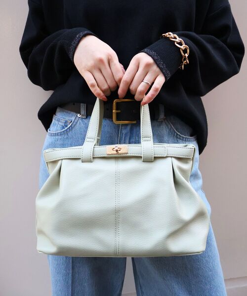 le.coeur blanc（ルクールブラン）の「ベルトデザイントートバッグ（トートバッグ・レディース・ミント/ブラック・FREE）」の12枚目の写真