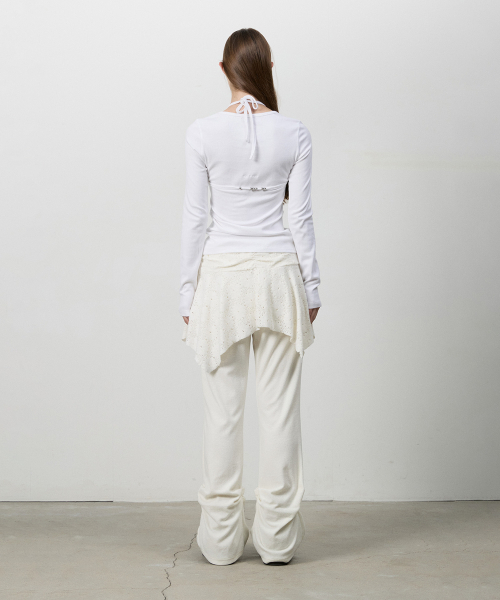 THREE TO EIGHTY（スリートゥエイティー）の「PIN-TUCK BOOTCUT SKIRT PANTS IVORY（その他パンツ・レディース・その他・FREE）」の3枚目の写真