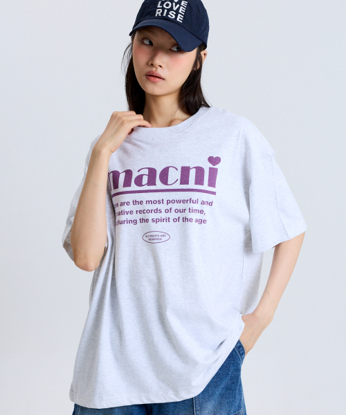 MACNI(マクニ)の「SPIRIT LOGO T-SHIRT_LIGHT MELANGE(Tシャツ/カットソー・レディース・その他・FREE)」の1枚目の写真