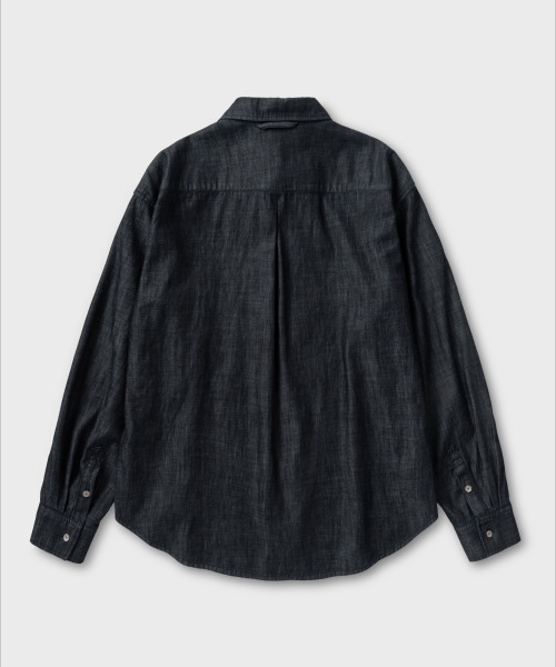 NONBLANK(ノンブランク)の「ウォッシングスラブデニムシャツ_BLACK(シャツ/ブラウス・メンズ・ブラック・MEDIUM/LARGE/X-LARGE)」の2枚目の写真