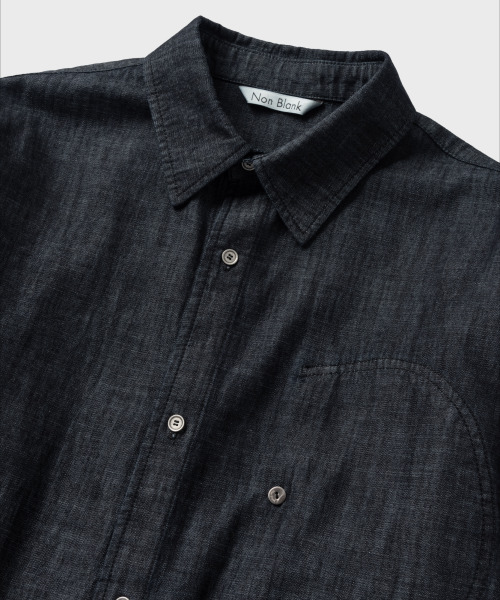 NONBLANK(ノンブランク)の「ウォッシングスラブデニムシャツ_BLACK(シャツ/ブラウス・メンズ・ブラック・MEDIUM/LARGE/X-LARGE)」の3枚目の写真