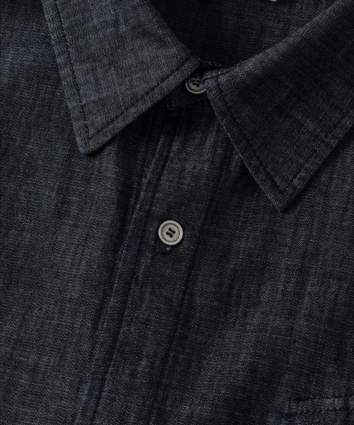 NONBLANK(ノンブランク)の「ウォッシングスラブデニムシャツ_BLACK(シャツ/ブラウス・メンズ・ブラック・MEDIUM/LARGE/X-LARGE)」の4枚目の写真
