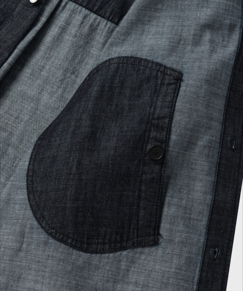 NONBLANK(ノンブランク)の「ウォッシングスラブデニムシャツ_BLACK(シャツ/ブラウス・メンズ・ブラック・MEDIUM/LARGE/X-LARGE)」の6枚目の写真