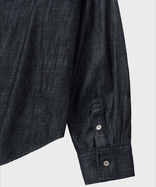 NONBLANK(ノンブランク)の「ウォッシングスラブデニムシャツ_BLACK(シャツ/ブラウス・メンズ・ブラック・MEDIUM/LARGE/X-LARGE)」の9枚目の写真
