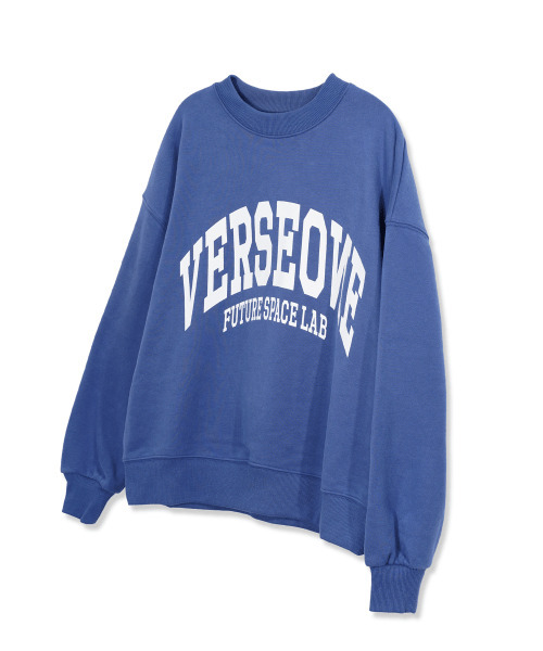 VERSE ONE(バースワン)の「ARCH LOGO CREWNECK SWEATSHIRTS INDIGO BLUE(スウェット・レディース・その他・LARGE/MEDIUM/SMALL)」の1枚目の写真
