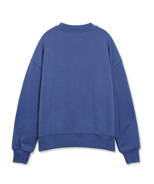 VERSE ONE(バースワン)の「ARCH LOGO CREWNECK SWEATSHIRTS INDIGO BLUE(スウェット・レディース・その他・LARGE/MEDIUM/SMALL)」の2枚目の写真