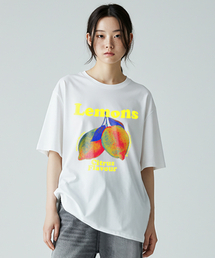MATCHGLOBE（マッチグローブ）の「レモンズフレーバーオーバーサイズTシャツ（ホワイト）（Tシャツ/カットソー）」