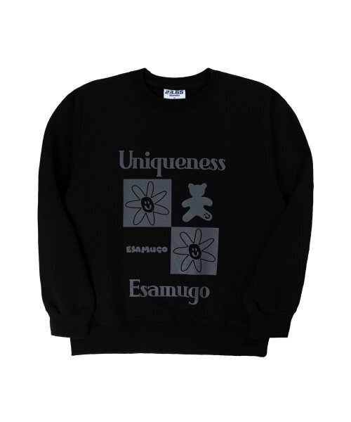 23.65（イーシプサムチョンユクオ）の「CHECK BEAR SWEAT SHIRT BLACK（スウェット・レディース・その他・LARGE）」の2枚目の写真