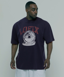 LOFIX（ロフィックス）の「バベルロゴオーバーサイズ半袖（ネイビー）（Tシャツ/カットソー）」