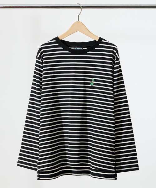 MOOMIN（ムーミン）の「【 MOOMIN / ムーミン 】 ボーダーロングスリーブTEE　WNI（Tシャツ/カットソー・レディース・ブラック/ブルー・FREE）」の2枚目の写真