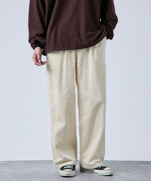 B.C STOCK（ベーセーストック）の「《追加》コーデュロイ スリーピングパンツ（その他パンツ・メンズ・ブラック/ホワイト/ブラウン/ボルドー/ベージュ/ネイビー/ブルー系その他・FREE）」の2枚目の写真