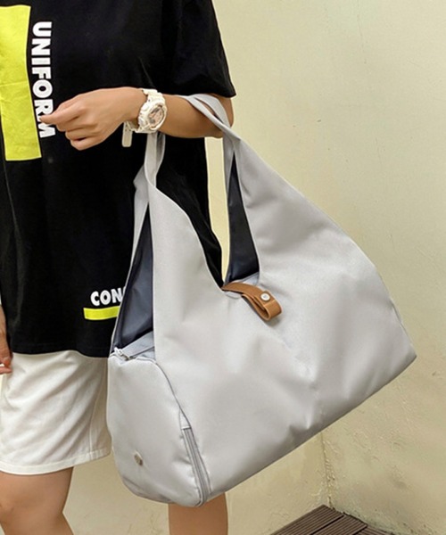 VIBGYOR(ヴィブジョー)の「LESRIRE/ジム フィットネス 旅行 トラベル 大容量 バッグ L9231(ボストンバッグ・レディース・ベージュ/パープル/ネイビー/グレー/ブラック/カーキ/ピンク・FREE)」の4枚目の写真