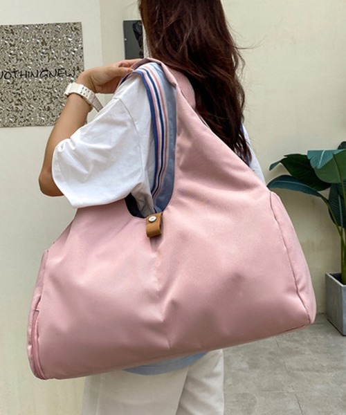 VIBGYOR(ヴィブジョー)の「LESRIRE/ジム フィットネス 旅行 トラベル 大容量 バッグ L9231(ボストンバッグ・レディース・ベージュ/パープル/ネイビー/グレー/ブラック/カーキ/ピンク・FREE)」の8枚目の写真