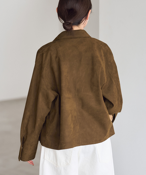 FRAMeWORK（フレームワーク）の「≪追加≫フェイクスエードブルゾン（その他アウター・レディース・ブラウン・FREE）」の5枚目の写真