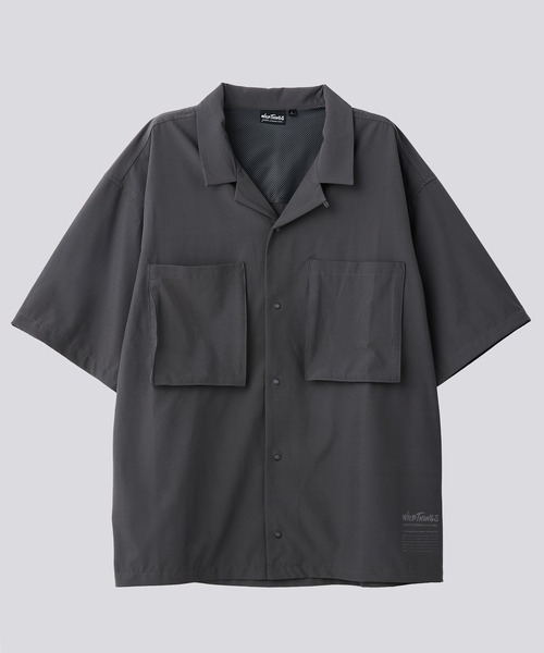 WILD THINGS(ワイルドシングス)の「【WILD THINGS】OPEN COLLAR POCKET SHIRT / WT26041AD(シャツ/ブラウス・メンズ・グレー/ブラック・M/S/XL/L)」の2枚目の写真