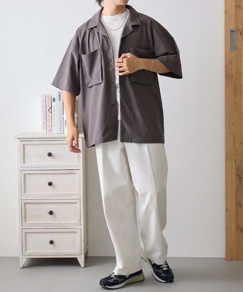 WILD THINGS(ワイルドシングス)の「【WILD THINGS】OPEN COLLAR POCKET SHIRT / WT26041AD(シャツ/ブラウス・メンズ・グレー/ブラック・M/S/XL/L)」の19枚目の写真
