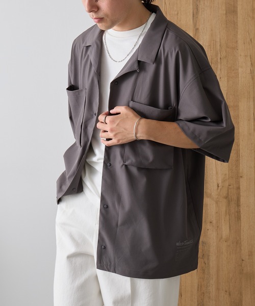 WILD THINGS(ワイルドシングス)の「【WILD THINGS】OPEN COLLAR POCKET SHIRT / WT26041AD(シャツ/ブラウス・メンズ・グレー/ブラック・M/S/XL/L)」の9枚目の写真