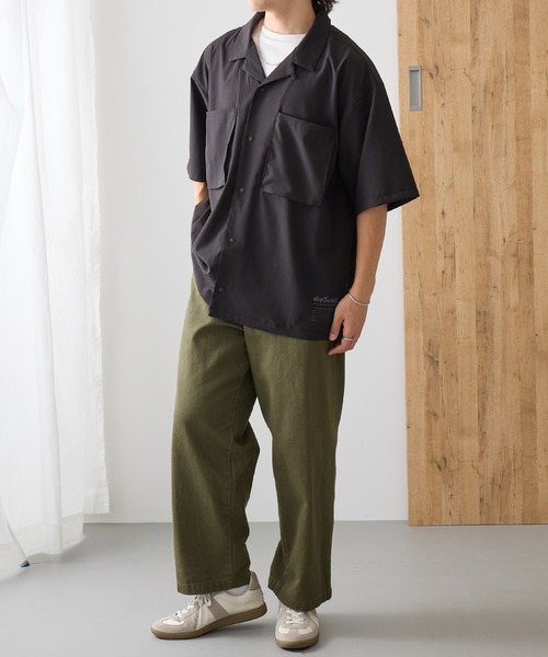 WILD THINGS(ワイルドシングス)の「【WILD THINGS】OPEN COLLAR POCKET SHIRT / WT26041AD(シャツ/ブラウス・メンズ・グレー/ブラック・M/S/XL/L)」の6枚目の写真