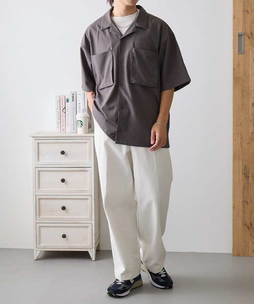 WILD THINGS(ワイルドシングス)の「【WILD THINGS】OPEN COLLAR POCKET SHIRT / WT26041AD(シャツ/ブラウス・メンズ・グレー/ブラック・M/S/XL/L)」の18枚目の写真