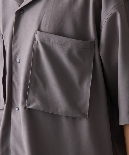 WILD THINGS(ワイルドシングス)の「【WILD THINGS】OPEN COLLAR POCKET SHIRT / WT26041AD(シャツ/ブラウス・メンズ・グレー/ブラック・M/S/XL/L)」の17枚目の写真