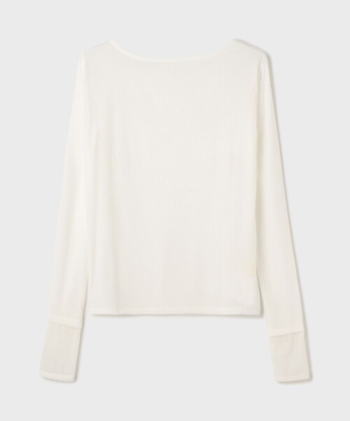 Diagram(ダイアグラム)の「シアーレイヤードカットトップ(Tシャツ/カットソー・レディース・ホワイト/ブラック・36)」の10枚目の写真