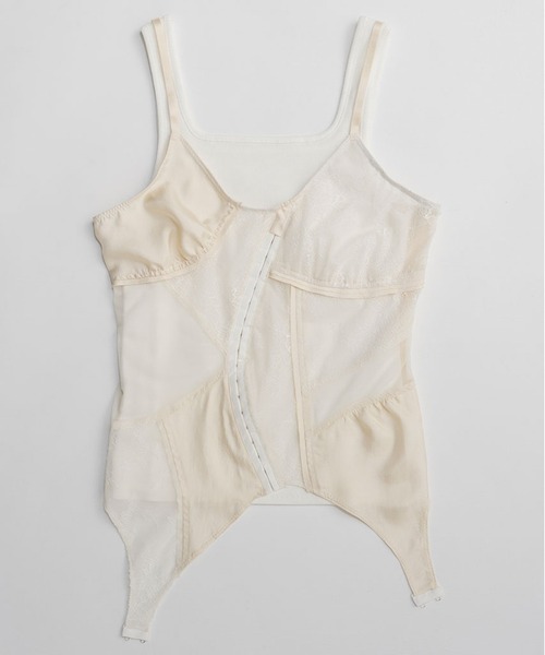 PRANK PROJECT（プランクプロジェクト）の「【2026Spring Pre-Order】ランジェリーコラージュトップ / Lingerie Collage Top（キャミソール・レディース・ブラック/アイボリー・FREE）」の11枚目の写真