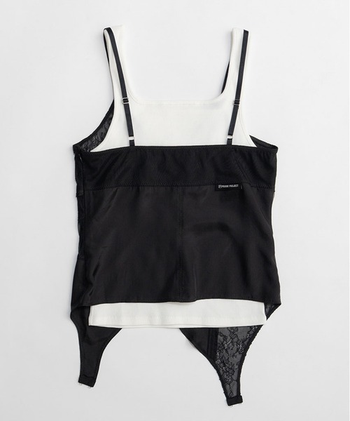 PRANK PROJECT（プランクプロジェクト）の「【2026Spring Pre-Order】ランジェリーコラージュトップ / Lingerie Collage Top（キャミソール・レディース・ブラック/アイボリー・FREE）」の4枚目の写真
