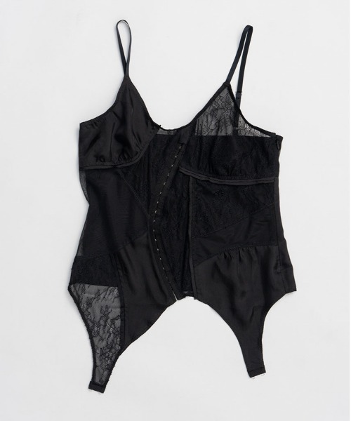 PRANK PROJECT（プランクプロジェクト）の「【2026Spring Pre-Order】ランジェリーコラージュトップ / Lingerie Collage Top（キャミソール・レディース・ブラック/アイボリー・FREE）」の5枚目の写真