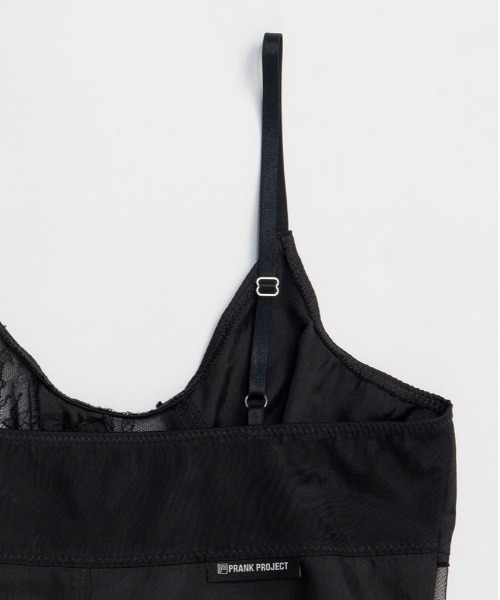 PRANK PROJECT（プランクプロジェクト）の「【2026Spring Pre-Order】ランジェリーコラージュトップ / Lingerie Collage Top（キャミソール・レディース・ブラック/アイボリー・FREE）」の9枚目の写真