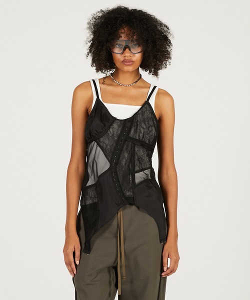 PRANK PROJECT（プランクプロジェクト）の「【2026Spring Pre-Order】ランジェリーコラージュトップ / Lingerie Collage Top（キャミソール・レディース・ブラック/アイボリー・FREE）」の21枚目の写真