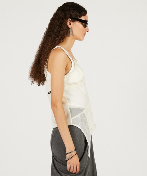 PRANK PROJECT（プランクプロジェクト）の「【2026Spring Pre-Order】ランジェリーコラージュトップ / Lingerie Collage Top（キャミソール・レディース・ブラック/アイボリー・FREE）」の19枚目の写真