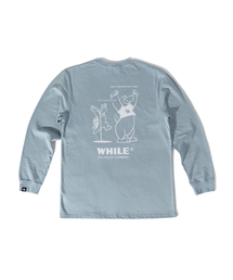 WHILE（ワイル）の「ジャストリッチロングスリーブTシャツ（SORA BLUE）（Tシャツ/カットソー）」