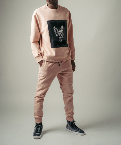 K9 Soft Peach Logo Sweatpants Indian Pink