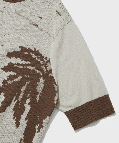 OUTSTANDING（アウトスタンディング）の「HS JACQUARD KNIT PALM TREE_BROWN（Tシャツ/カットソー・レディース・その他・SMALL/MEDIUM/LARGE）」の4枚目の写真