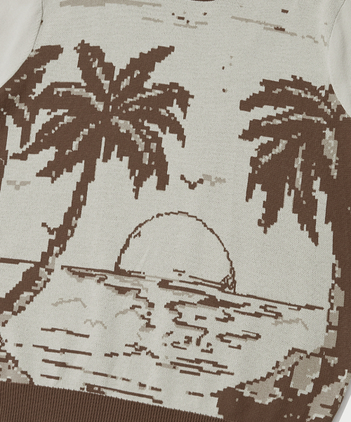 OUTSTANDING（アウトスタンディング）の「HS JACQUARD KNIT PALM TREE_BROWN（Tシャツ/カットソー・レディース・その他・SMALL/MEDIUM/LARGE）」の5枚目の写真