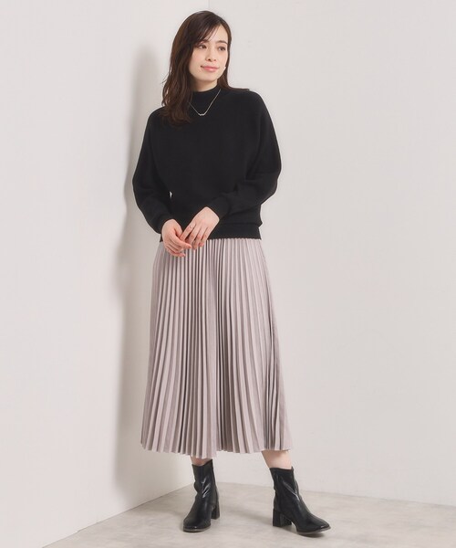 ITS'DEMO(イッツデモ)の「【手洗い可】リブドルマンハイネックニット(ニット/セーター・レディース・ブラック/サックスブルー/オフホワイト/パープル系/ワインレッド・00)」の7枚目の写真