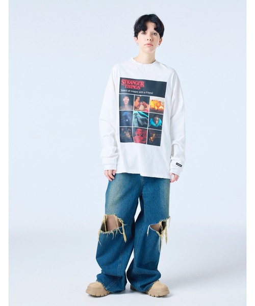 Little sunny bite(リトルサニーバイト)の「【8】【it】【Little sunny bite】stranger things x little sunny bite click verify long tee(Tシャツ/カットソー・レディース・ブラック/ホワイト/ピンク・SMALL/MEDIUM)」の8枚目の写真