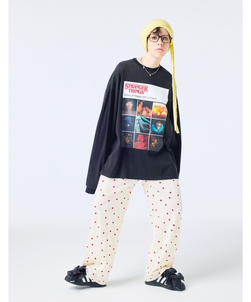 Little sunny bite(リトルサニーバイト)の「【8】【it】【Little sunny bite】stranger things x little sunny bite click verify long tee(Tシャツ/カットソー・レディース・ブラック/ホワイト/ピンク・SMALL/MEDIUM)」の9枚目の写真