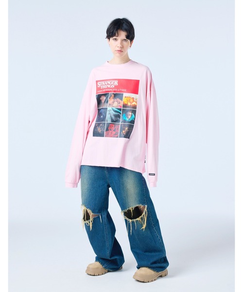 Little sunny bite(リトルサニーバイト)の「【8】【it】【Little sunny bite】stranger things x little sunny bite click verify long tee(Tシャツ/カットソー・レディース・ブラック/ホワイト/ピンク・SMALL/MEDIUM)」の21枚目の写真