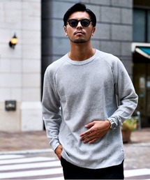 『JEMORGAN LONG JOHNS/ジェーイーモーガンロングジョーンズ』CVCワッフルフルラグラン長袖Tシャツ【+】