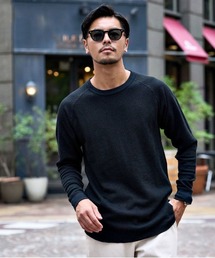 『JEMORGAN LONG JOHNS/ジェーイーモーガンロングジョーンズ』CVCワッフルフルラグラン長袖Tシャツ【+】